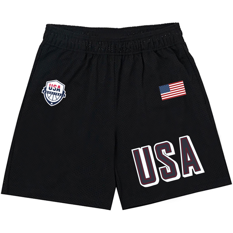 Men 2024 USA basketball shorts black